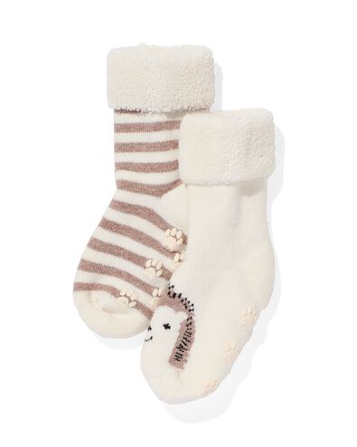 2 Paar Baby-Socken mit Frottee beige 24-30 m - 4720016 - HEMA