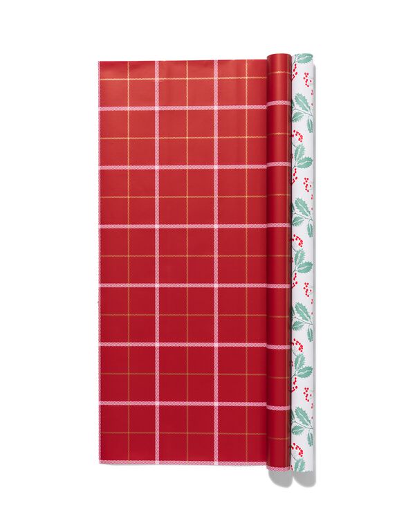 2 rouleaux de papier cadeau 200x70 no&euml;l - 25730008 - HEMA