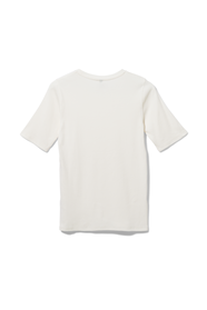 t-shirt femme Clara côtelé blanc blanc - 1000029595 - HEMA