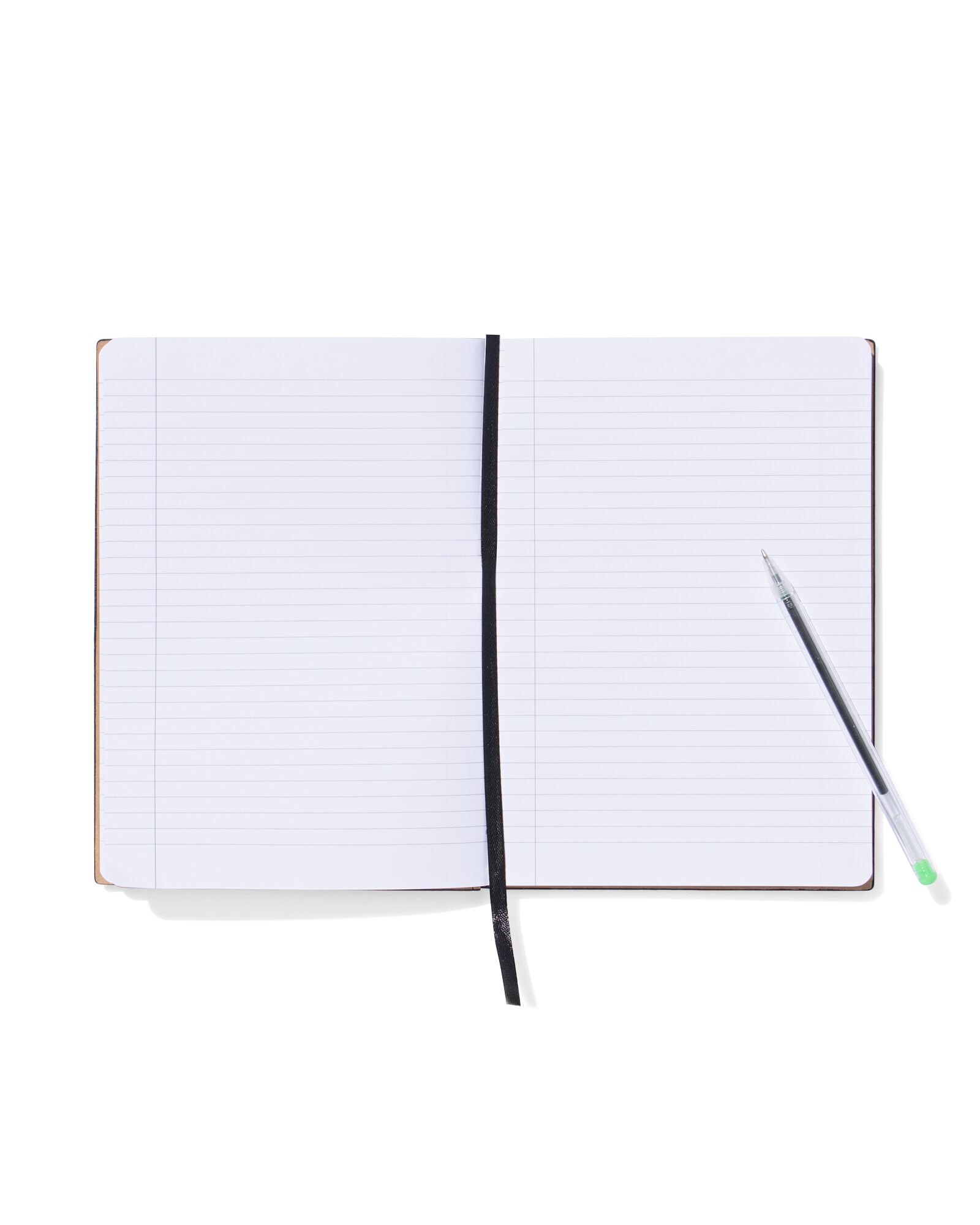 carnet lign&eacute; PU noir A5 - 14100140 - HEMA