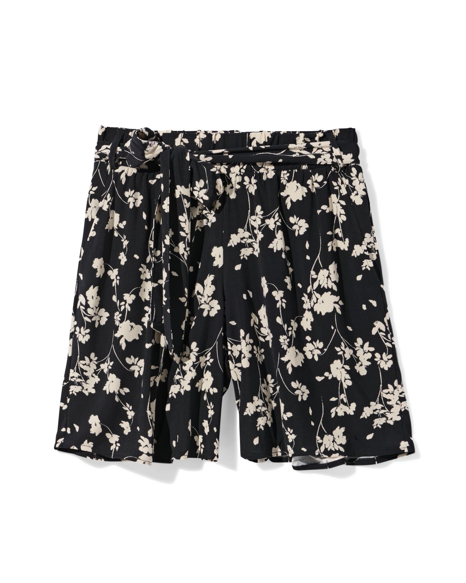 short femme Remmy coupe large jersey fleurs noir noir - 36208820BLACK - HEMA