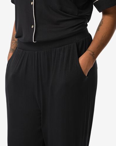 pantalon de pyjama femme viscose noir L - 23430223 - HEMA