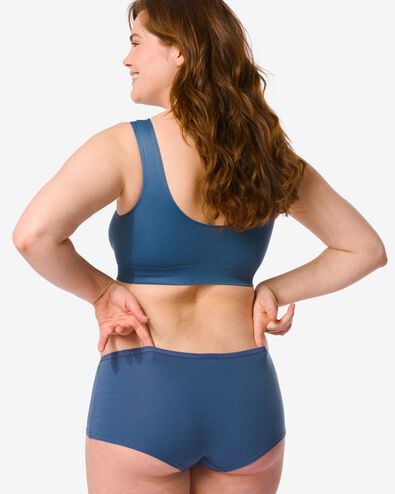 2er-Pack Damen-Shortys, Baumwolle/Elasthan blau blau - 1000030354 - HEMA