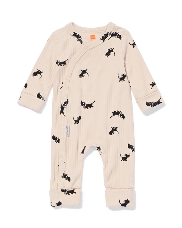 barboteuse &eacute;volutive nouveau-n&eacute; Takkie LENZING&trade; ECOVERO&trade; c&ocirc;tel&eacute;e &eacute;cru &eacute;cru - 33433120ECRU - HEMA