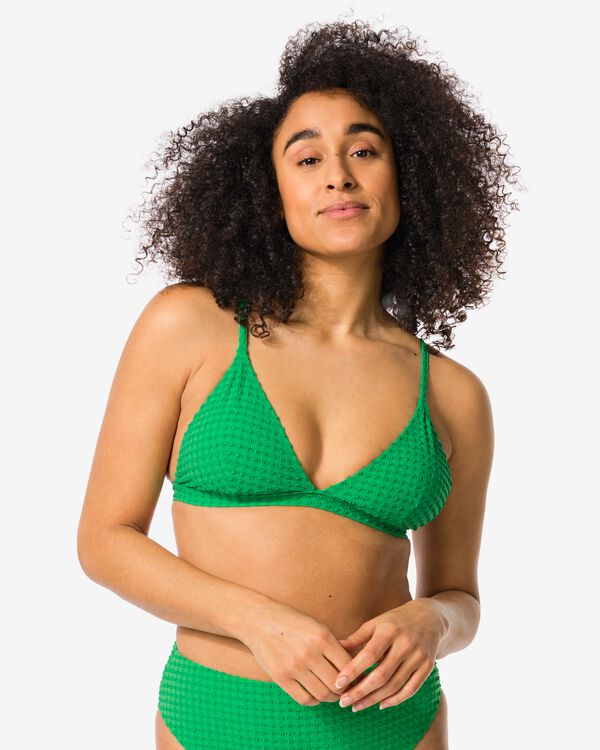 haut de bikini triangle femme vert vert - 22351555GREEN - HEMA