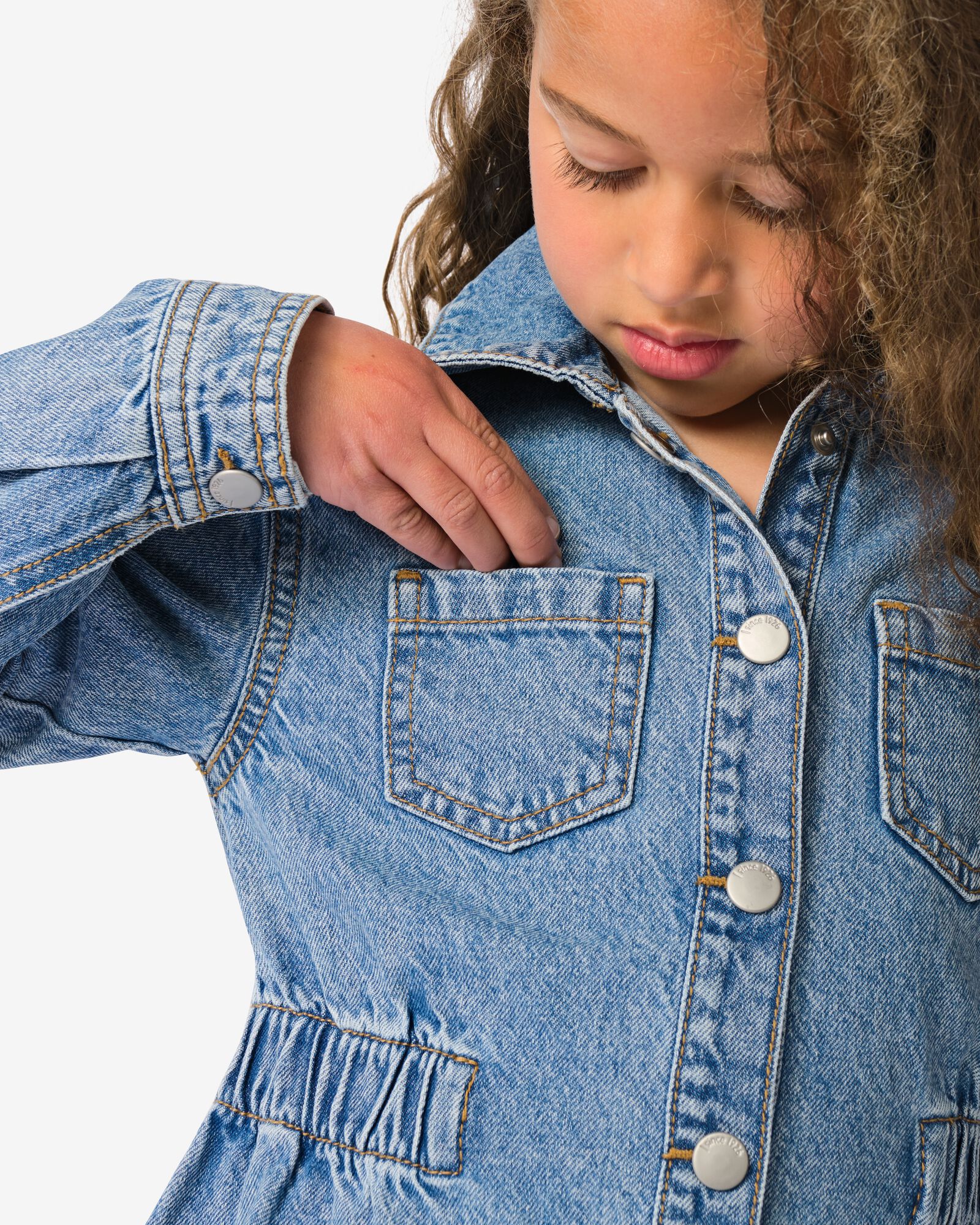 Kinderkleid aus Denim blau - 30852719BLUE - HEMA