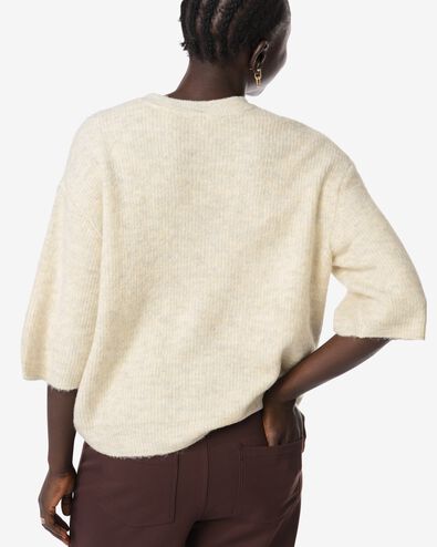 pull femme Grace maille fine blanc cass&eacute; blanc cass&eacute; - 36207080OFFWHITE - HEMA