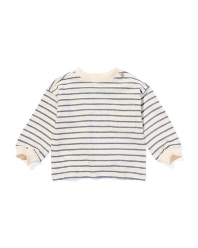 baby T-shirt strepen ecru - 33128670ECRU - HEMA