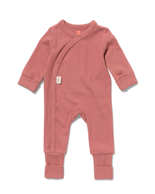 größenflexibler Baby-Wickel-Jumpsuit, gerippt, mit Bambus rosa rosa - 1000029884 - HEMA