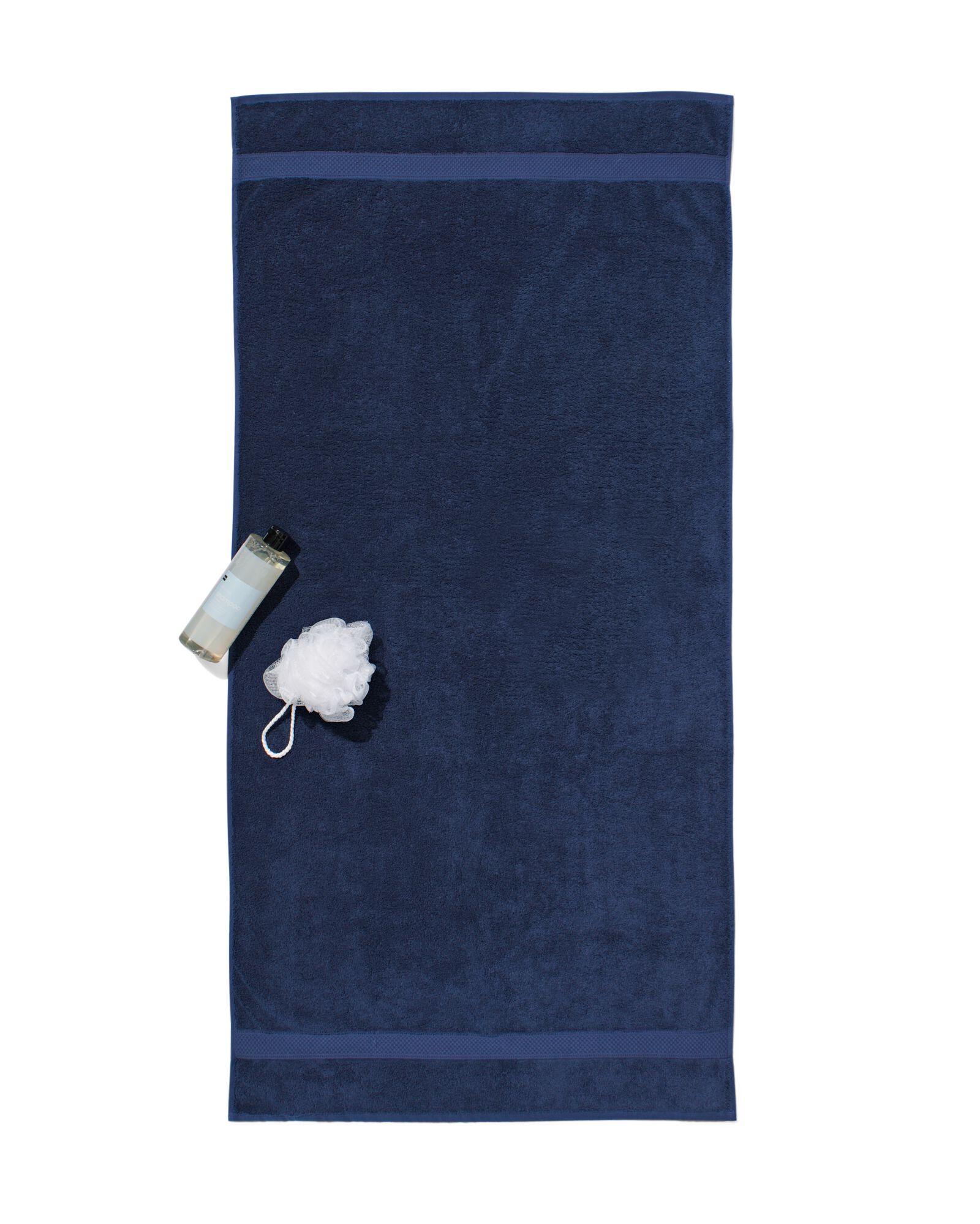 serviettes de bain - qualit&eacute; &eacute;paisse bleu nuit serviette 70 x 140 - 5250392 - HEMA