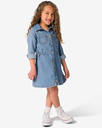 Kinderkleid aus Denim blau - 30852719BLUE - HEMA