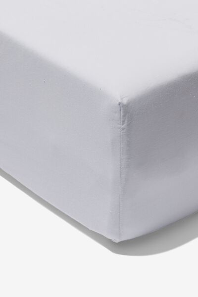 drap-housse boxspring - coton doux - blanc gris clair gris clair - 1000030129 - HEMA
