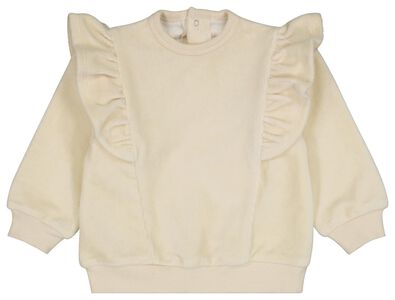Baby-Sweatshirt, Rüschen, Cord sandfarben - 1000025119 - HEMA