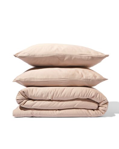 dekbedovertrek satijn 240x200/220 effen taupe - 5790154 - HEMA