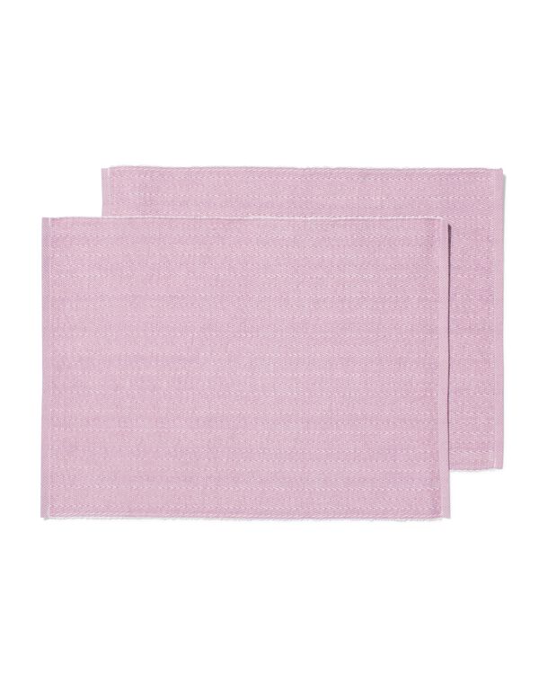 placemats 35x45cm visgraat lila - 2 stuks - 5300134 - HEMA