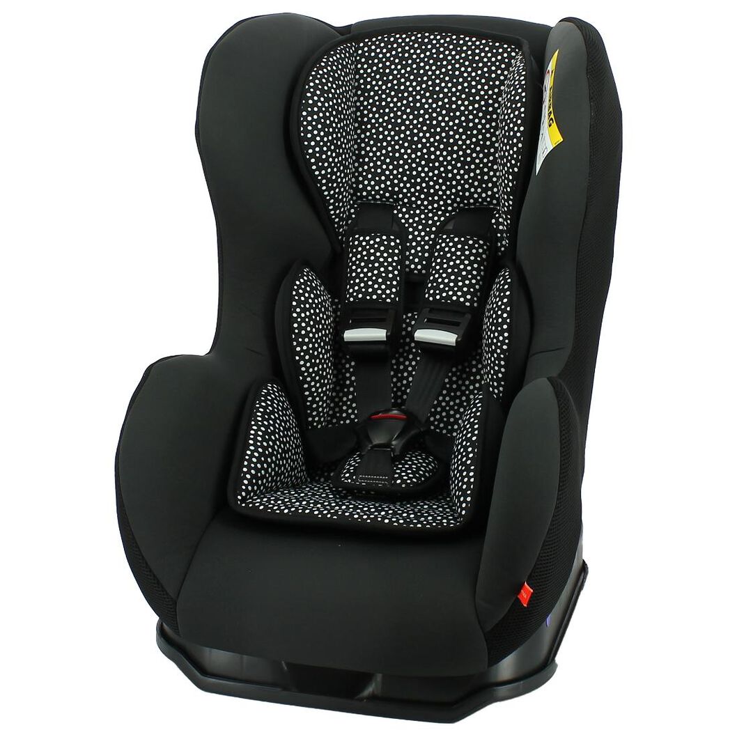 Auto-Kindersitz, 0 – 25 kg, schwarz/weiße Punkte - 41700005 - HEMA