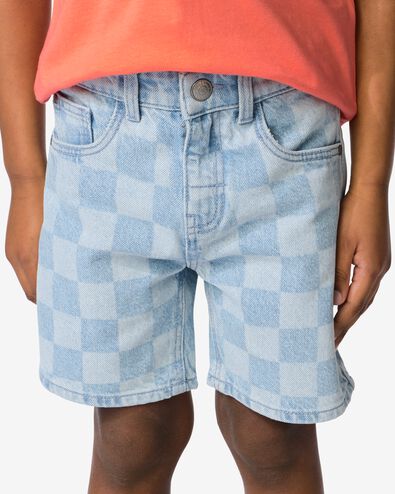 short enfant coupe droite blocs bleu bleu - 30717202BLUE - HEMA