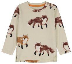Baby-Shirt, Baumwolle, Füchse ecru ecru - 1000029149 - HEMA