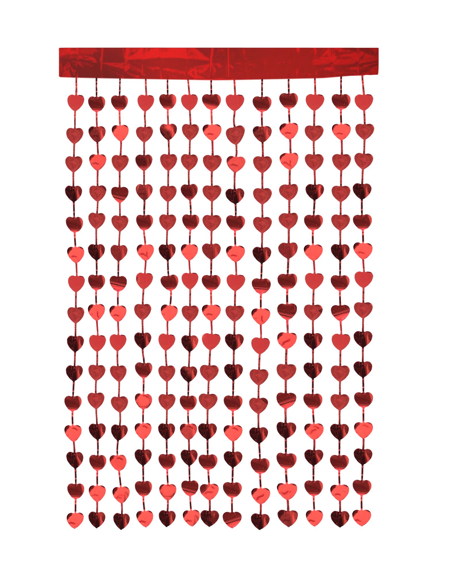 glitter gordijn hartjes rood - 14250281 - HEMA