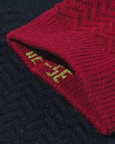 chaussettes zigzag pour femmes - 5 paires rouge fonc&eacute; - 4280615DARKRED - HEMA