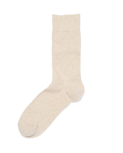 heren sokken met katoen textuur beige 43/46 - 4152637 - HEMA