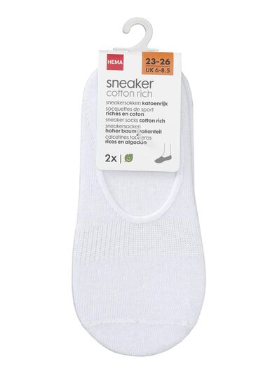 2 paires de socquettes enfant blanc blanc - 1000011728 - HEMA