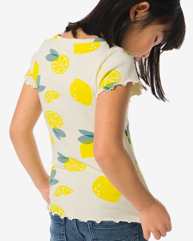 Kinder-T-Shirt, gerippt eierschalenfarben eierschalenfarben - 30836208OFFWHITE - HEMA