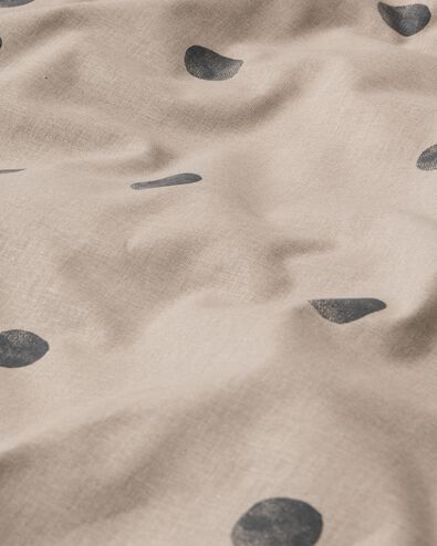 dekbedovertrek zacht katoen stip zand zand - 1000025692 - HEMA