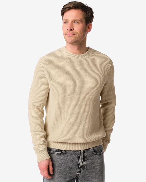 pull homme Kas  beige - 2170260BEIGE - HEMA