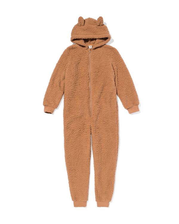 Kinder-Onesie Teddystoff braun braun - 23002250BROWN - HEMA