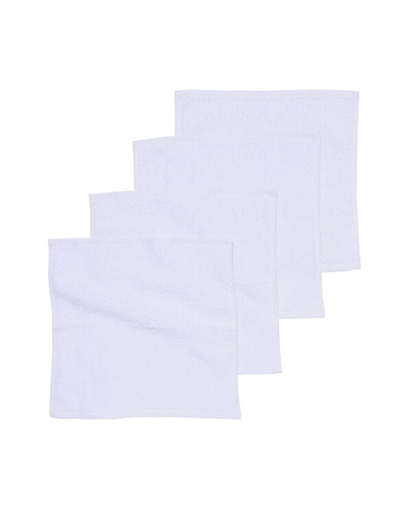 4er-Pack Gesichtst&uuml;cher, 30 x 30 cm, schwere Qualit&auml;t, wei&szlig; wei&szlig; gesichtst&uuml;chers 30 x 30 - 5200235 - HEMA
