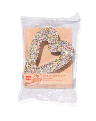 chocolade hart met discodip - 10360011 - HEMA
