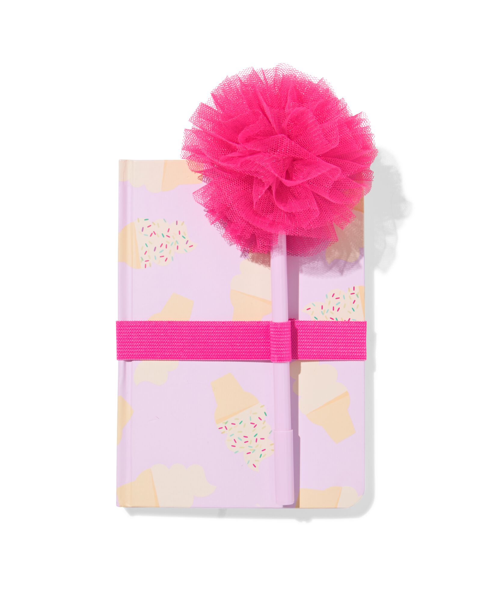 set cadeau carnet 18 x 12,6 cm stylo pompon - 14450136 - HEMA