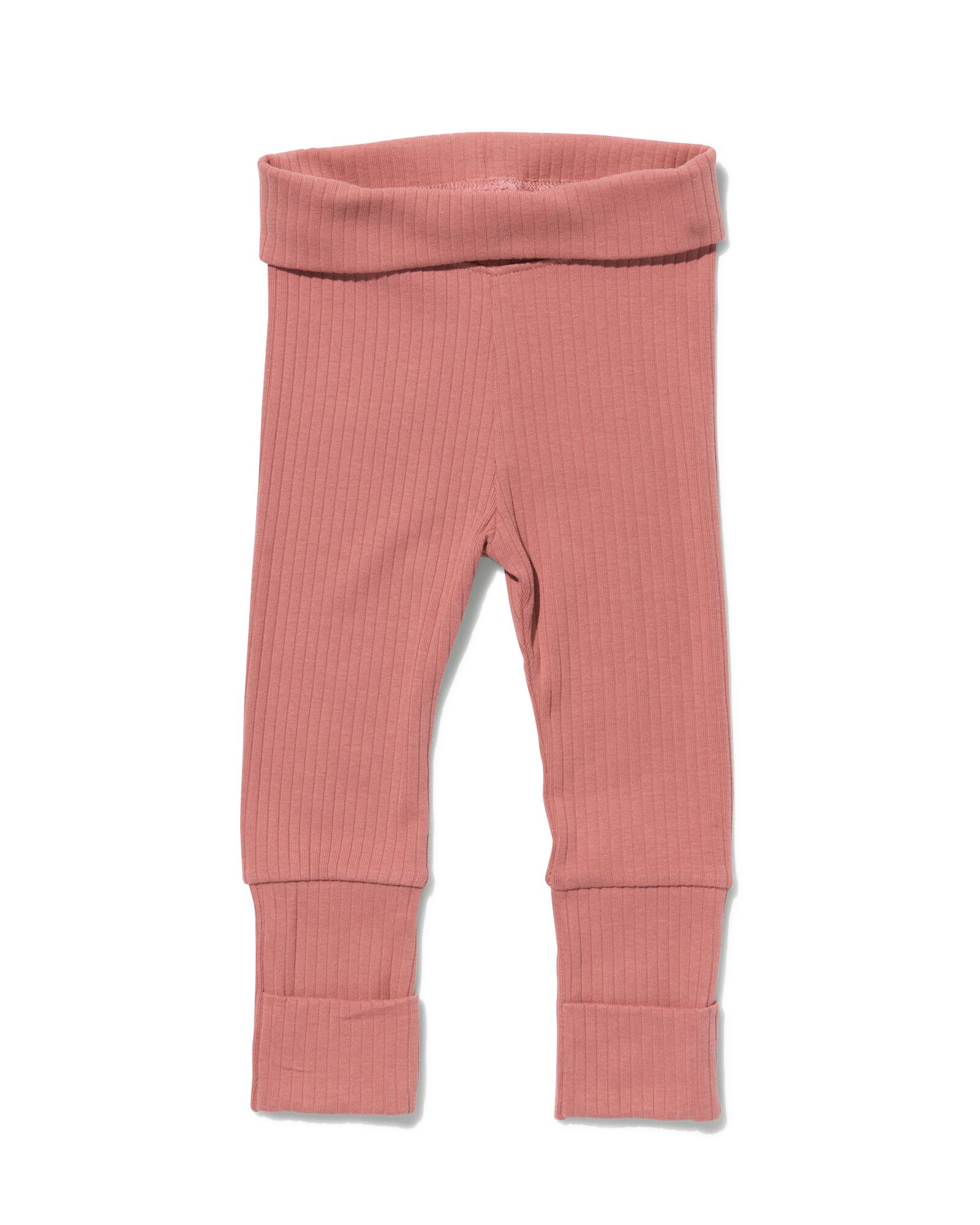newborn meegroei legging rib roze - 1000029877 - HEMA