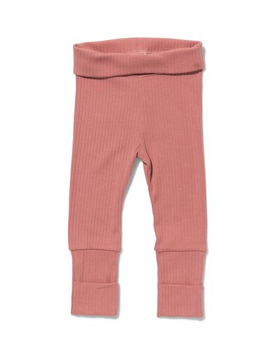 newborn meegroei legging rib roze - 1000029877 - HEMA