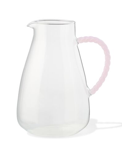 carafe d'eau verre rose - 41822216 - HEMA