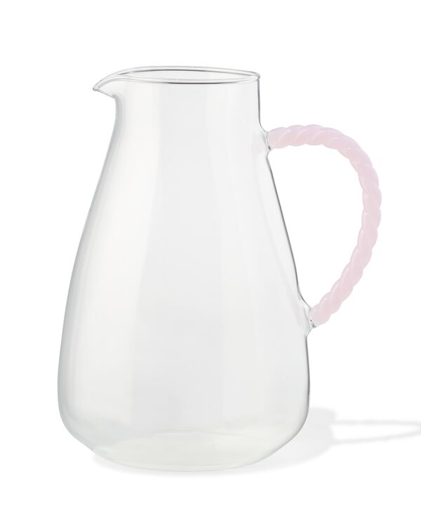 carafe d'eau verre rose - 41822216 - HEMA