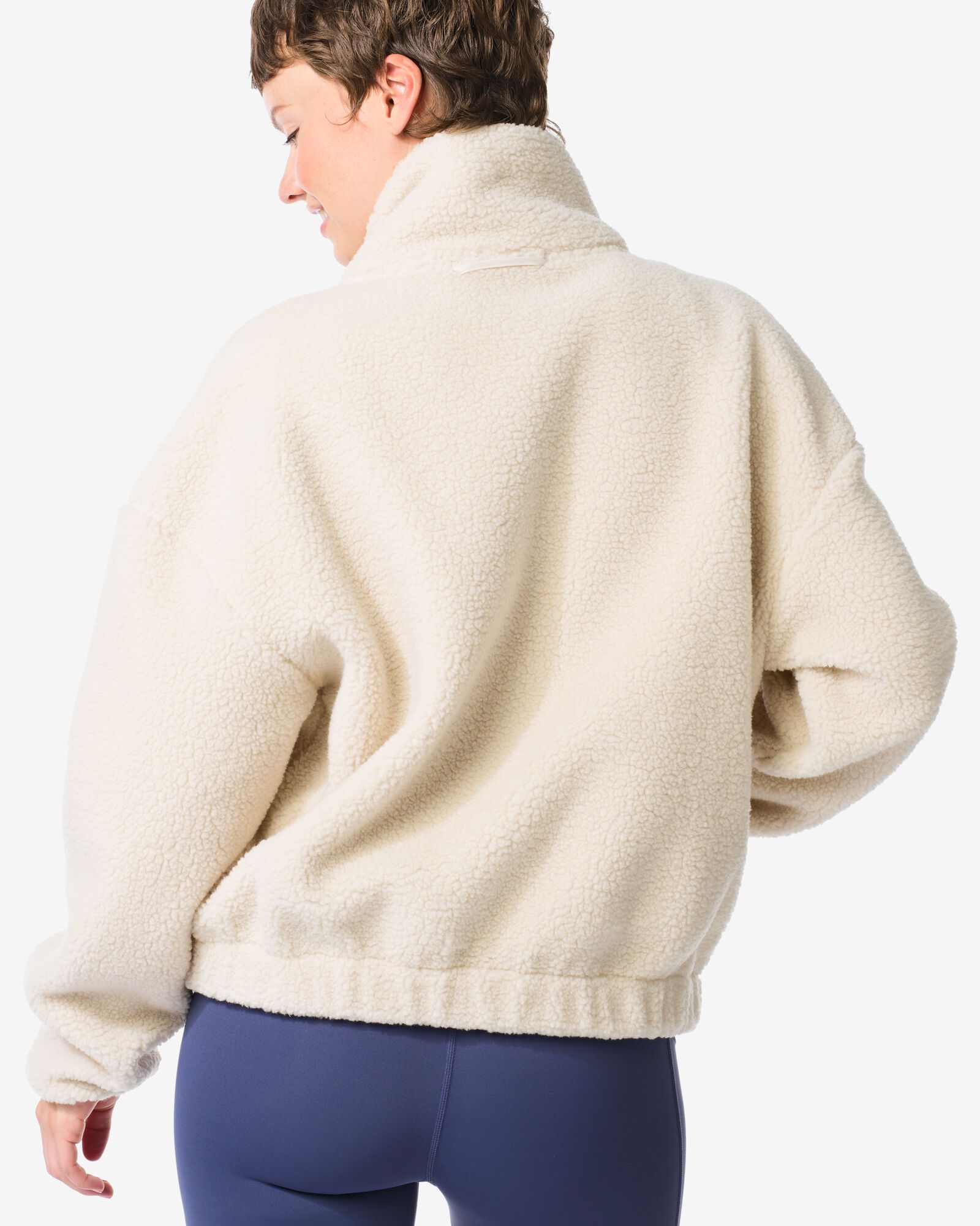 dames sherpa jas creme creme - 36000194CREAM - HEMA