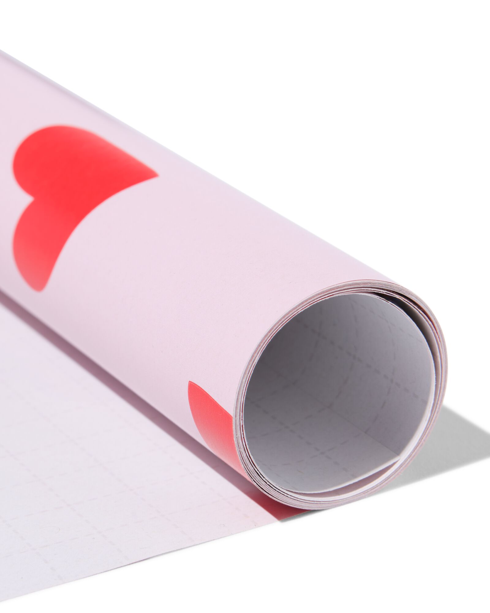 papier cadeau 200x70cm c&oelig;urs rouge - 14701193 - HEMA