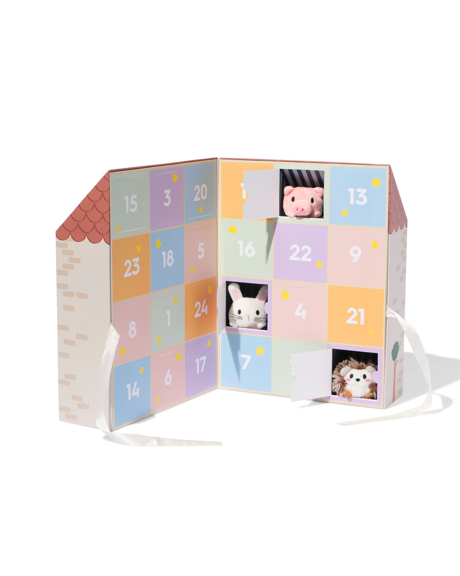 pluche surprise box met 24 verstopte knuffelvriendjes - 15100415 - HEMA