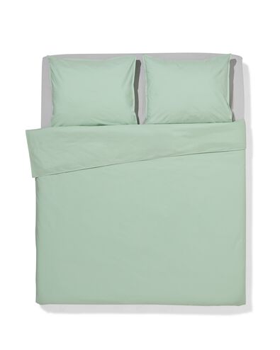 housse de couette 240x200/220 cm percale de coton h&ocirc;tel vert clair - 5750163 - HEMA