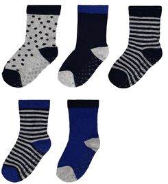 5 Paar Baby-Socken mit Baumwolle blau blau - 1000028752 - HEMA