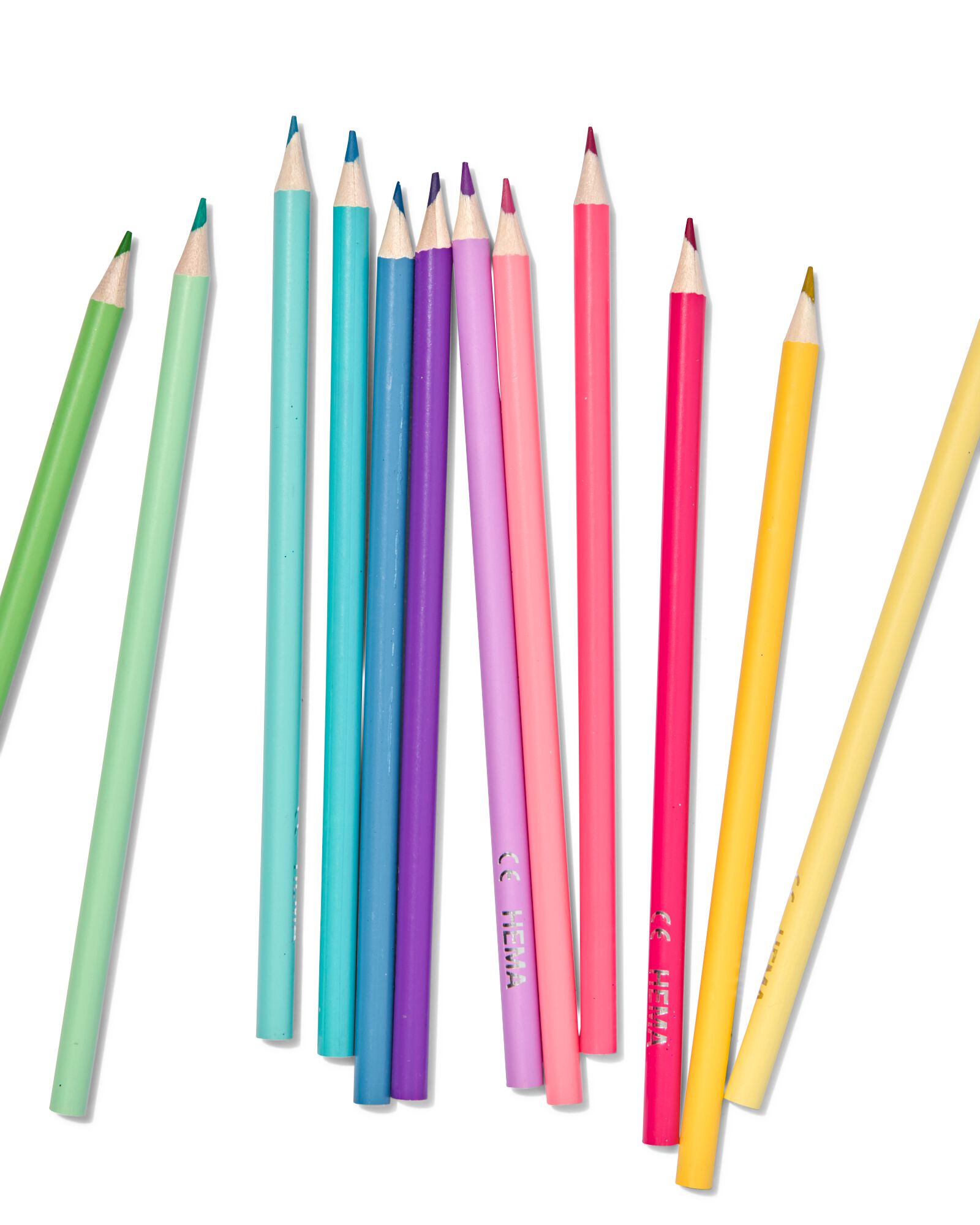 12 crayons de couleur pastel - HEMA