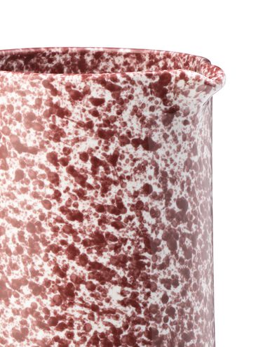 Karaffe 1,4 l, Steingut, gesprenkelt, rot - 9650409 - HEMA