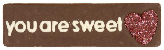 melkchocoladereep you are sweet 75gram - 10320002 - HEMA