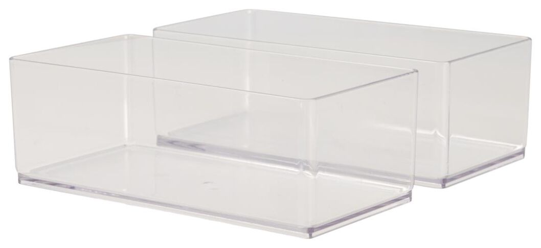 2 petits bacs transparents S - HEMA