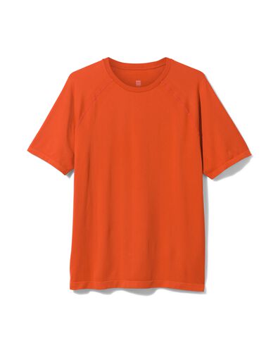Herren-Sportshirt, nahtlos orange M - 36090231 - HEMA