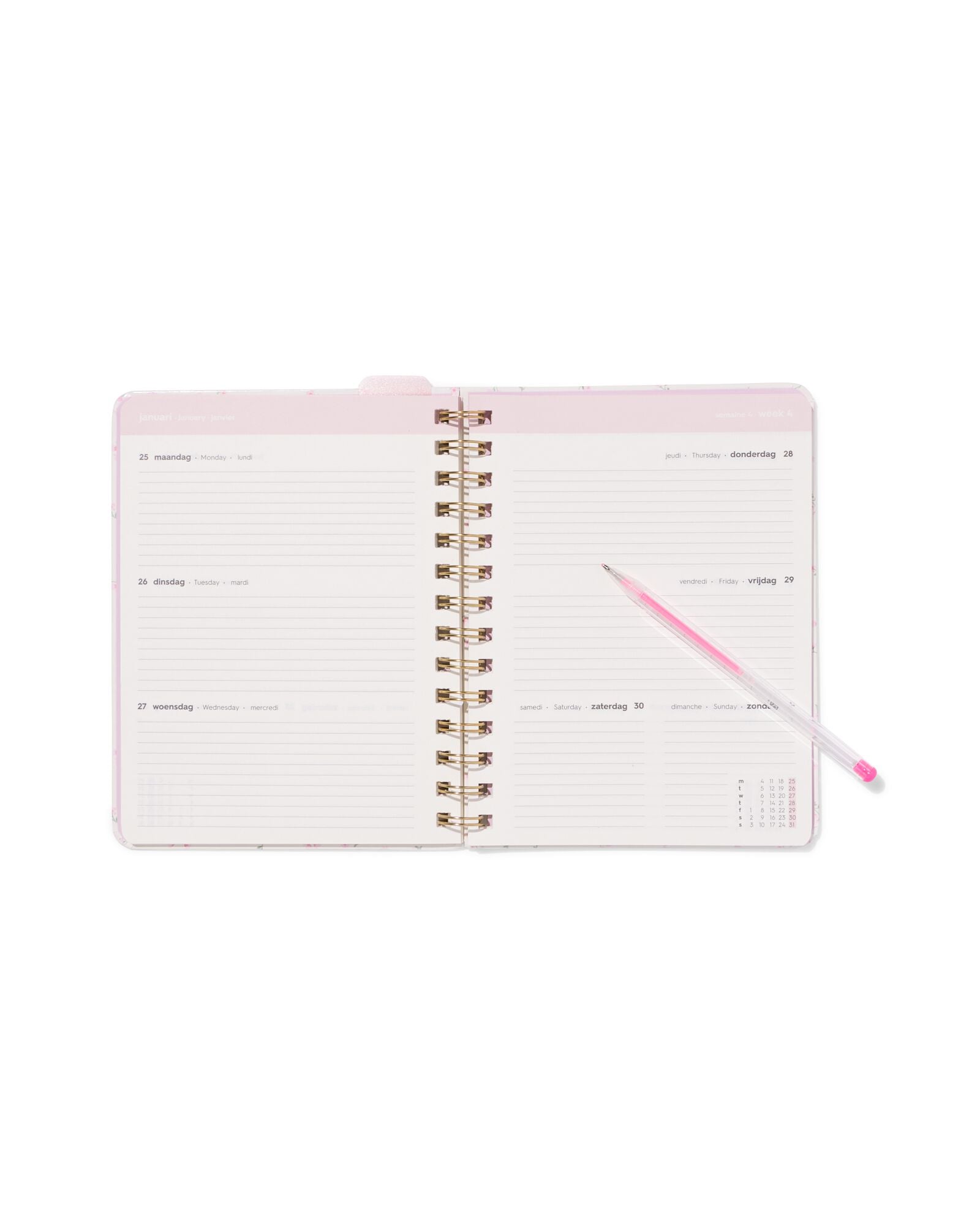 agenda scolaire 2026-2027 A5 fleurs - 14505651 - HEMA