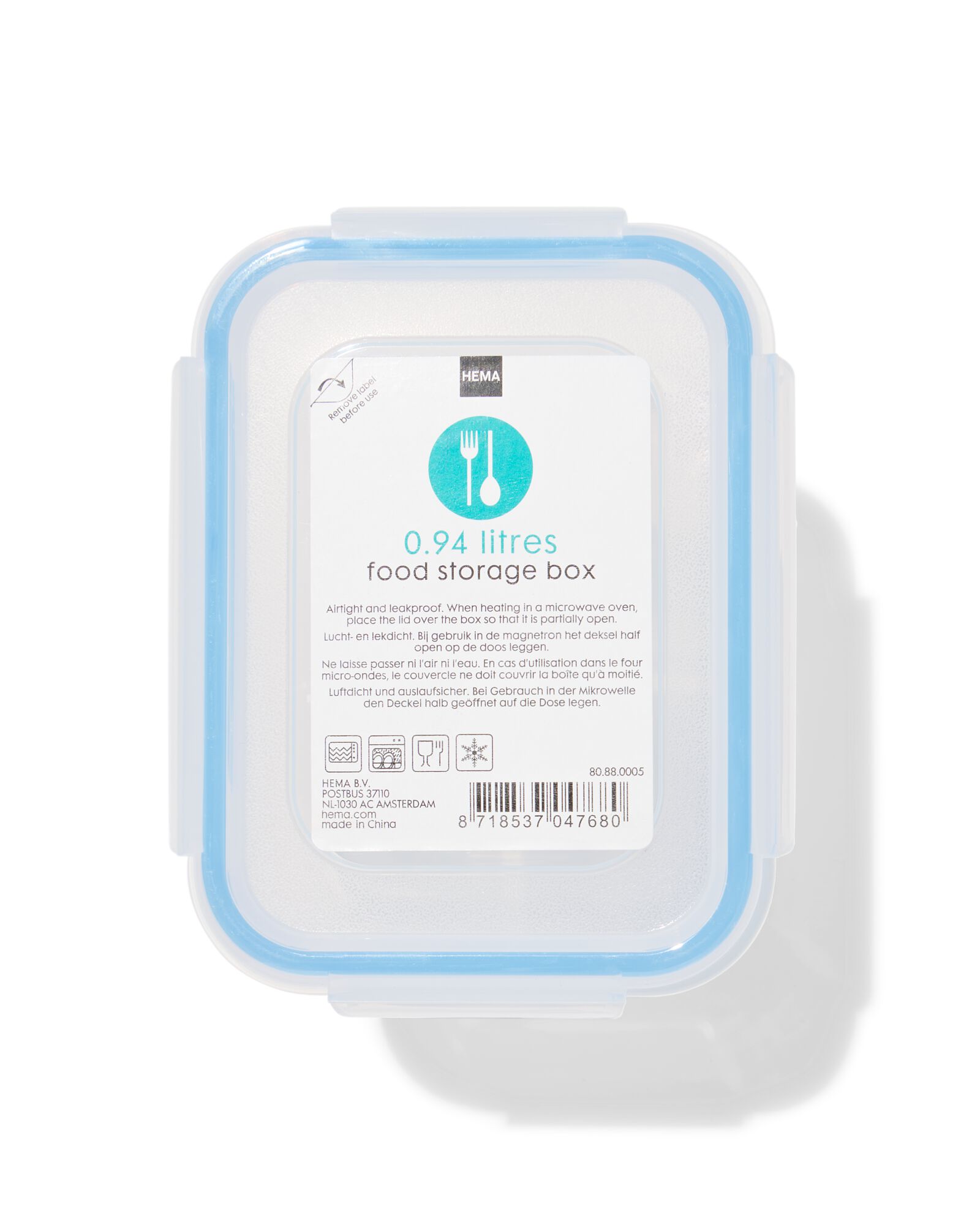 bo&icirc;te &agrave; clip 0.94L 13x10x11.5 - 80880005 - HEMA