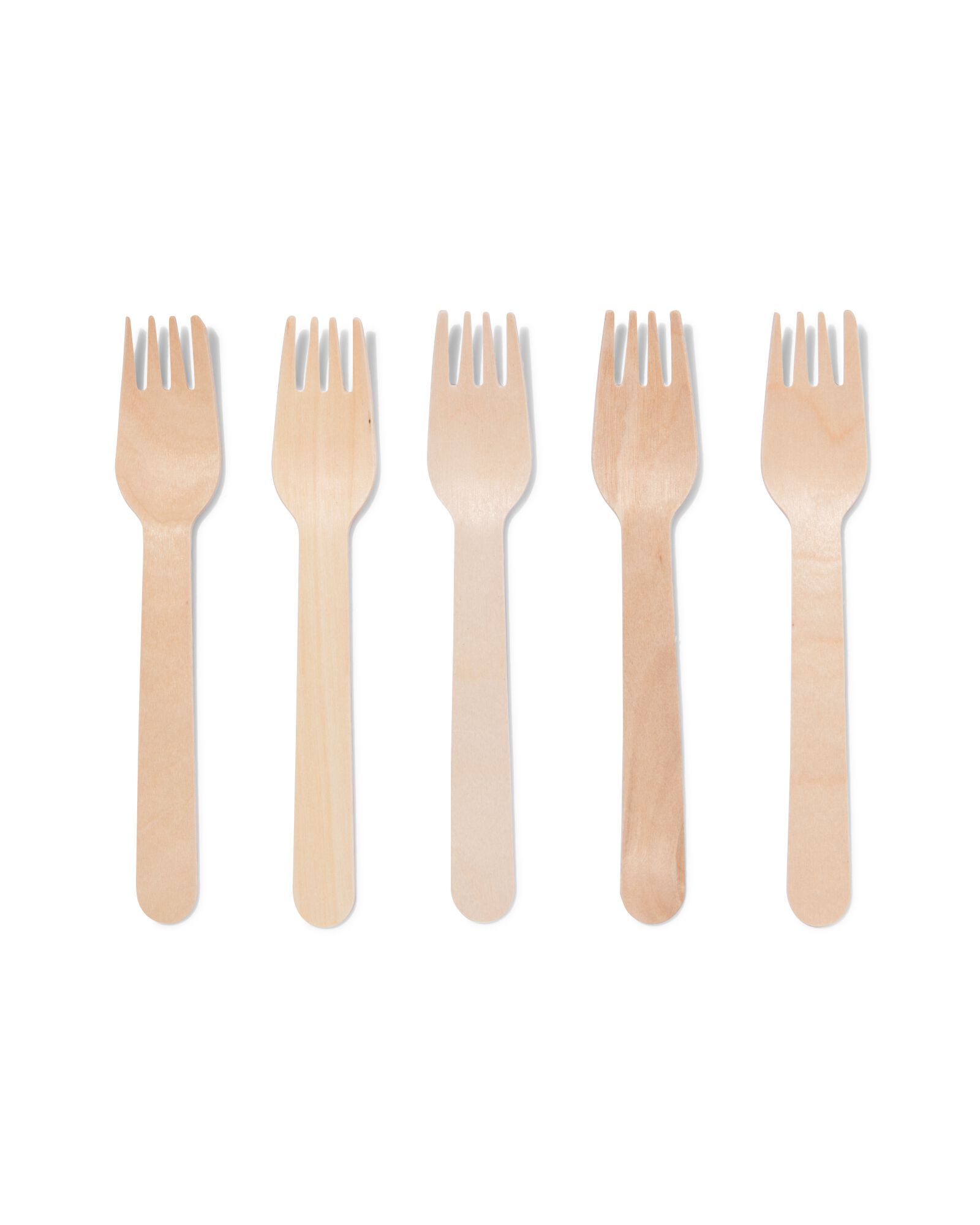 wegwerpvorken hout 10 stuks - 14200500 - HEMA